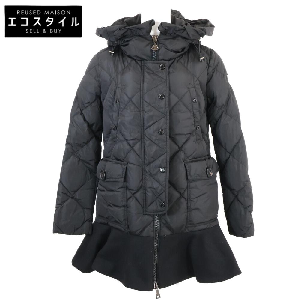 MONCLER VAULOGETTE GIUBBOTTO hooded quilted flared down jacket Jacket 00 blackUsed