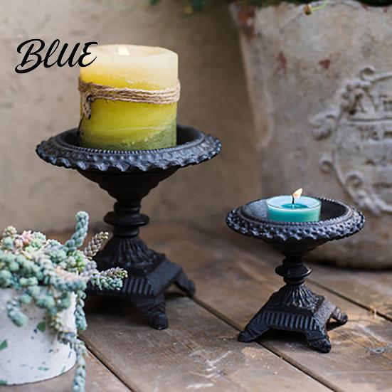 Carved Lace Basin Candle Stand Heavy Duty Cast Iron Holder Retro Candlestick Holders Handcrafted Rustic Tabletop Decor Metal Pillar for Dinner Home
