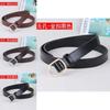 Black Womens Classy And Coffee Colored Square Buckle Belt For Contemporary Fashion