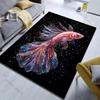 Blizgančių skraidančių žuvų rašto kilimas miegamajam, svetainei, lovos šonui, sofos grindų kilimėlis, moderni namų puošyba, plotinis kilimas, prabangi dovana