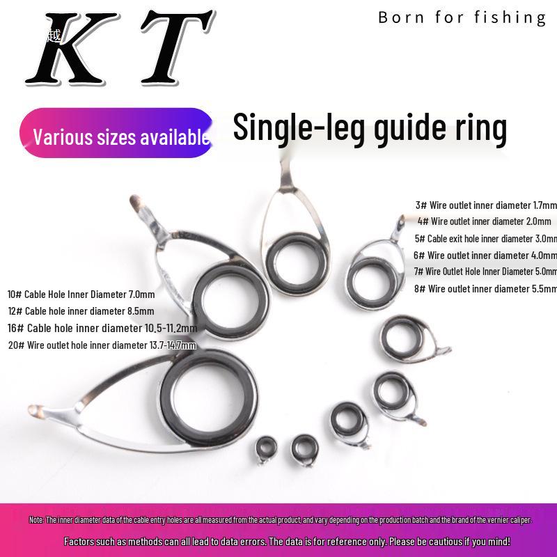KT Stainless Steel Anti-Tangle Sliding Float Boat & Raft Casting Rod with Ceramic Guide Ring
