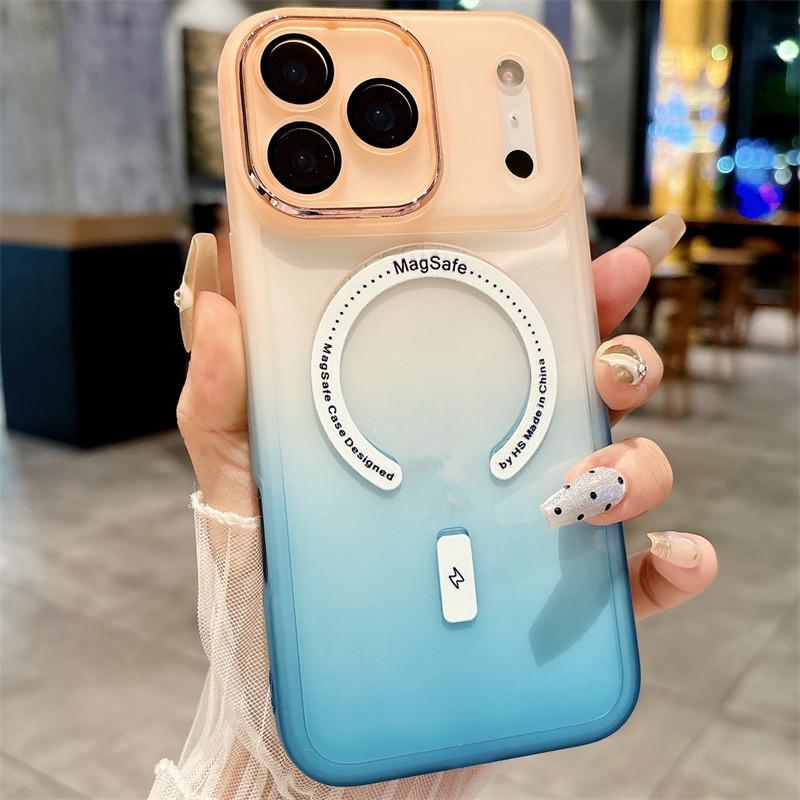 

Gradient Dual-Color Magnetic Case for iPhone 17 Pro Max - Compatible with Apple 17/16, Silicone 15/14, and Cross-border 13 Models iPhone 15 Pro Max