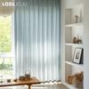 1PC LOZUJOJU Cream Style Semi Blackout Curtains Japanese Imitation Linen Thick Curtains for Bedroom Living Room Balcony Window for Home Decor
