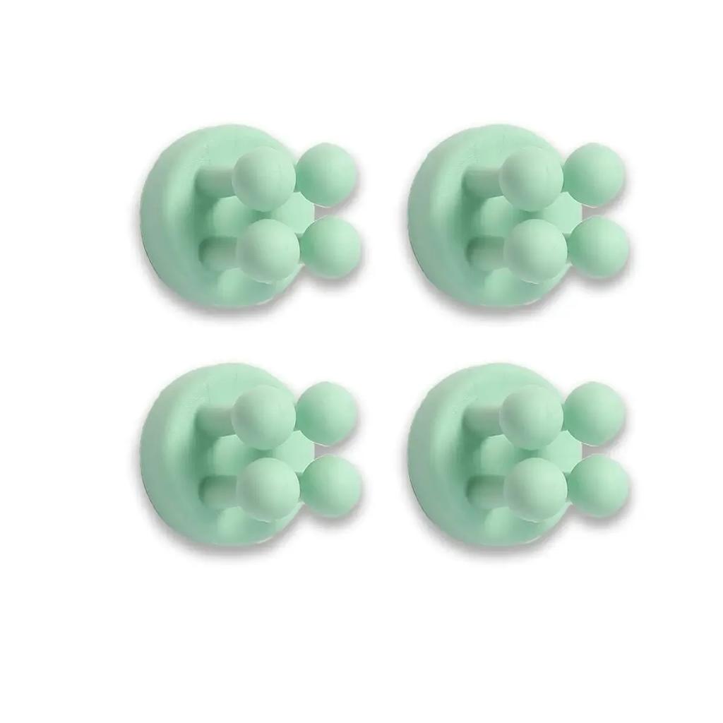 4Pcs Silicone Toothbrush Holders Hook Waterproof Self Adhesive Wall Mounted Single Hook for Hanging Key Plug Holder