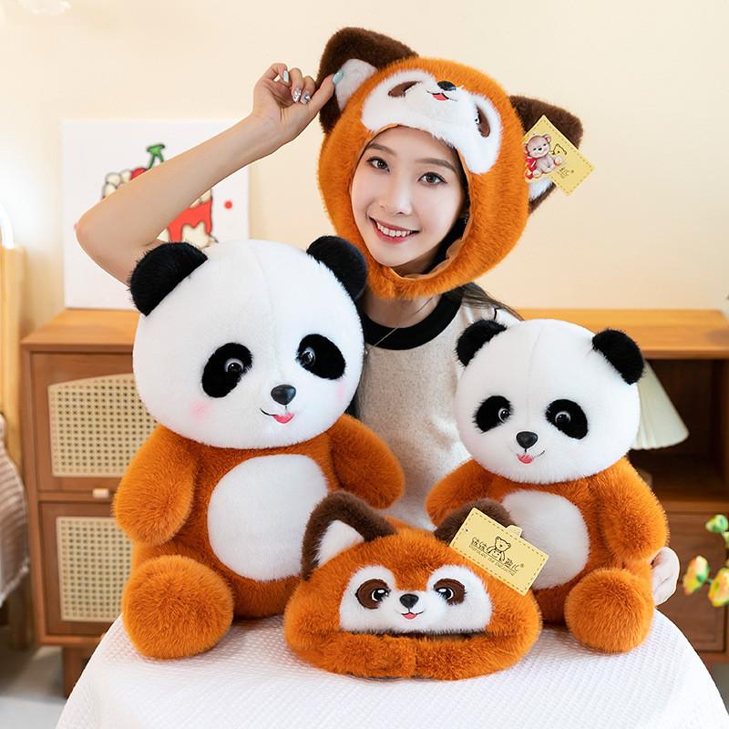 Adorable Panda And Raccoon Plush Toy Perfect For Cuddly Sleep Companion Gift