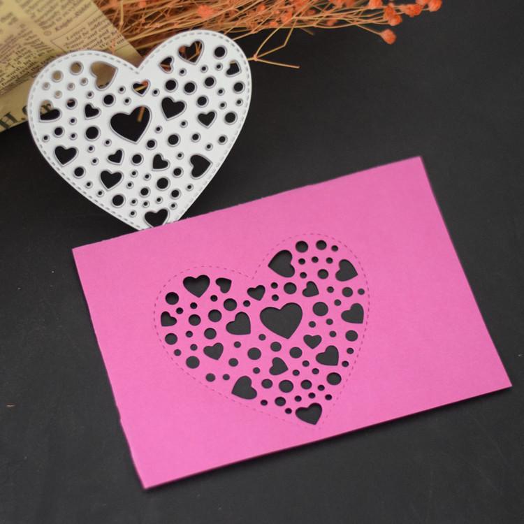 Buy Love Heart Metal Cutting Dies Scrapbooking Album Paper Cards ...