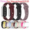 Pulseira de Silicone para Xiaomi Mi Band 10 9 8 NFC Pulseira Esportiva de Borracha Pulseira de Pulso Correa Acessórios Xiaomi Smart Band 8 9 10 NFC