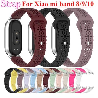 Silikonarmband für Xiaomi Mi Band 10 9 8 NFC Sport Gummi Armband Armband Correa Xiaomi Smart Band 8 9 10 NFC Zubehör