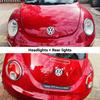 Car Headlights Lamp Cover Lens Shell Ring Trim Sticker Rear Light Plating Decorative PartsFor Volkswagen 2005 - 2011 Beetle