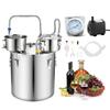 Alcohol Still, 13.2 GAL/ 50L Alcohol Distiller with Thumper Keg, Dual-scale Thermometer, and Water Pump