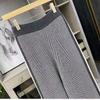 Autumn 2025 Women's High-Waist Wide-Leg Herringbone Knit Wool Pants – Loose, Floor-Length, Casual Outerwear