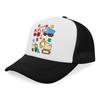 Construction Vehicle Trucker Hat for Kids and Men Polyester Mesh Back Casual Cap for All Seasons