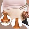 Wooden Massage Comb 24 Brass Tooth Gift Portable Home Office Compact Meridians Tool Head Scalp Gua