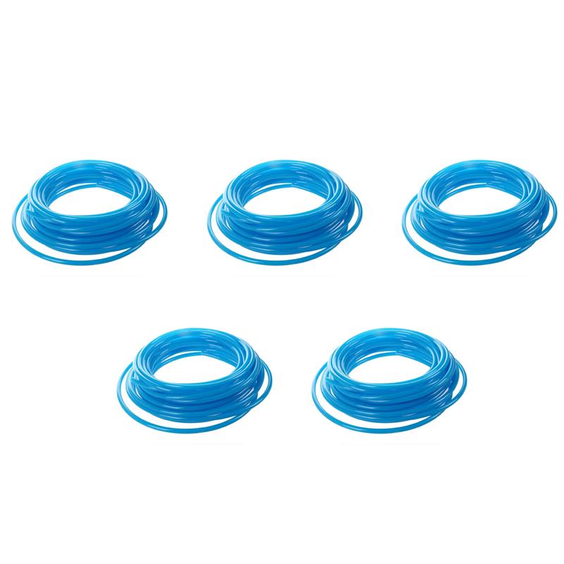 A96I-5Stk 10M 32,8Ft 6mm x 4mm Pneumatischer Polyurethan PU Schlauch Rohr Blau