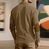 Men's  Casual Outdoor Lapel Corduroy Pullover Long-sleeved Top