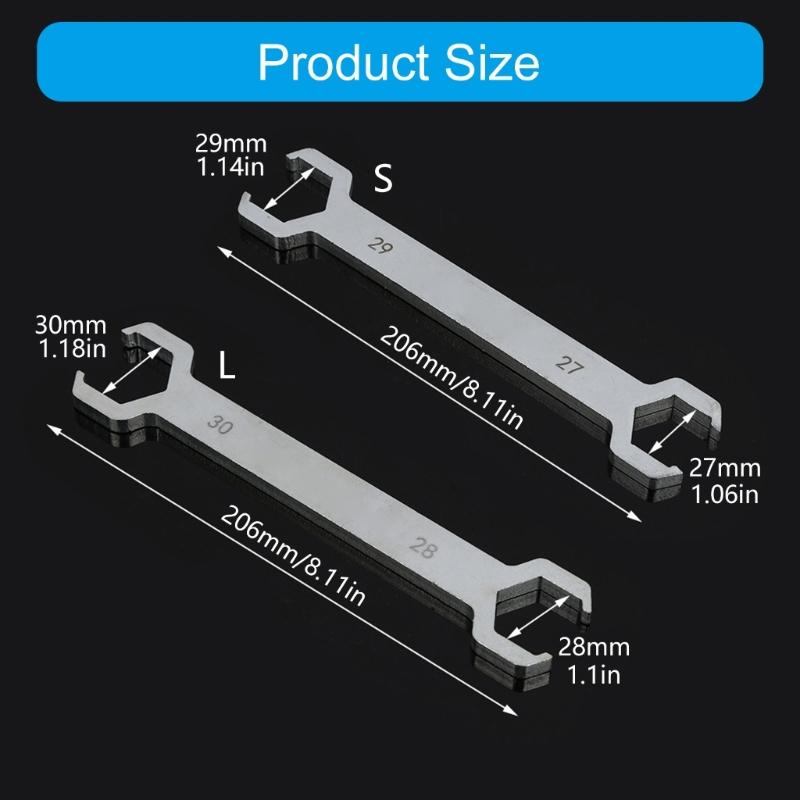 652F High Carbon Steel Double End Wrench for Underfloor Heating Splitters Valves Operation