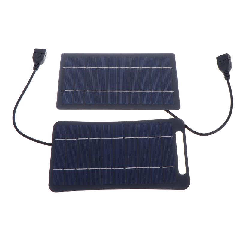2W Solar Charger Portable W/Usb-C Fast Charging For Phone Power Banks Camping Hiking Emergency Power Supply