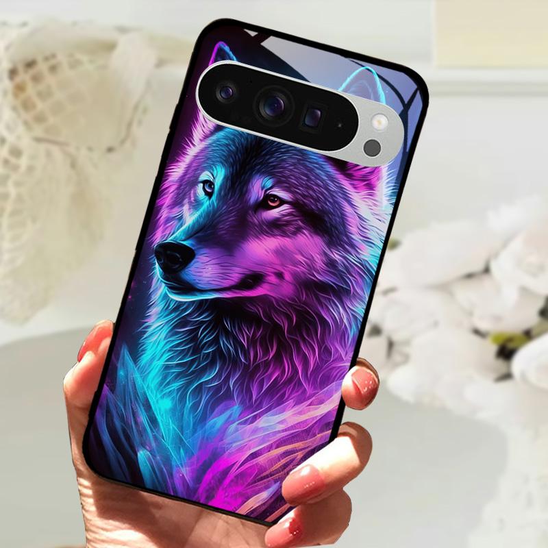 

Загартоване Скло Чохол для Телефона Для Google Pixel 9 Pro XL Жорсткий ПК Funda Для Google Pixel 9a Pixel9 5G Милий Тваринний Скляний Задній Чохол Google Pixel 9 Pro