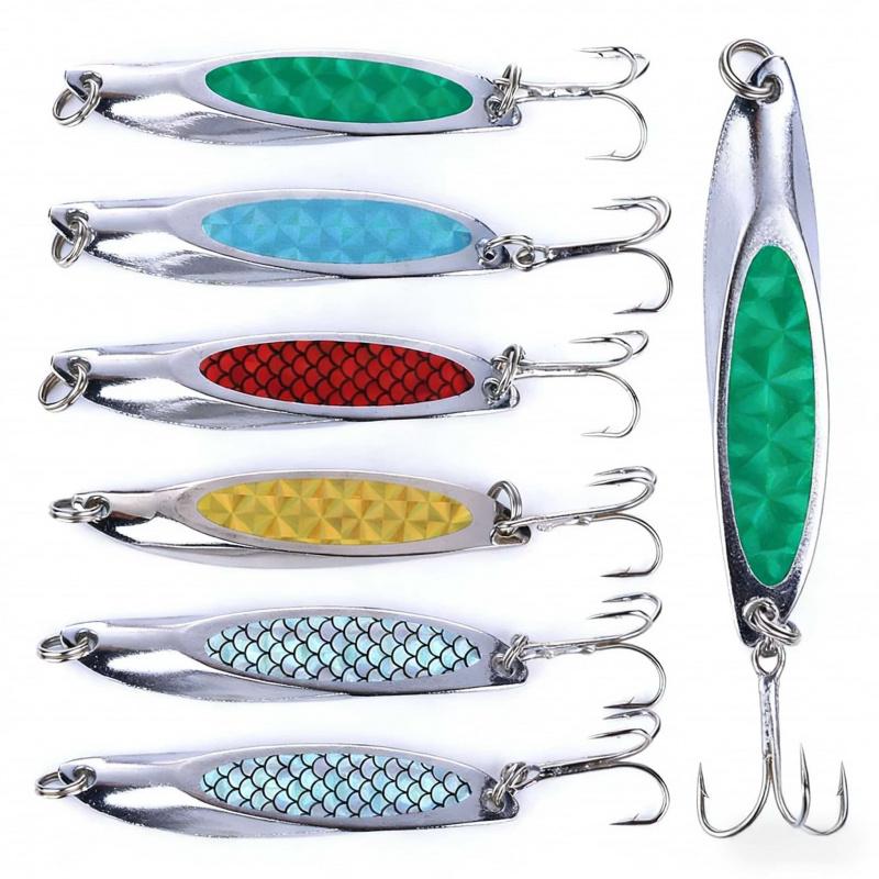 Bevel Cut Sequin Lure Bait7cm21gMetal Long Casting Lure for Sea Fishing, Special for Bass and Perch, Freshwater Version