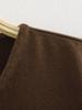 2025 Spring Women's European & American Style Brown Crew Neck Jacket and High Waist Pants Set