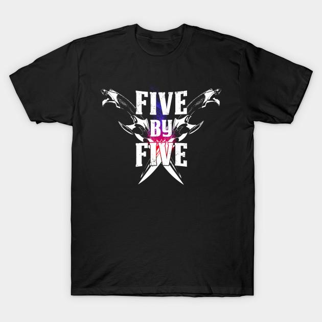 

Men Black Print T-shirt Five By Five No-Cut Transfer Paper Print Cotton Tshirt XL чорний