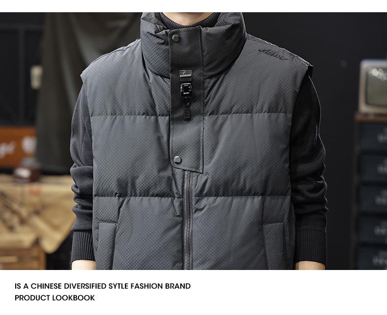 Men's 2025 American Style High Loft Down Vest - Thickened and Fluffy for Winter Warmth