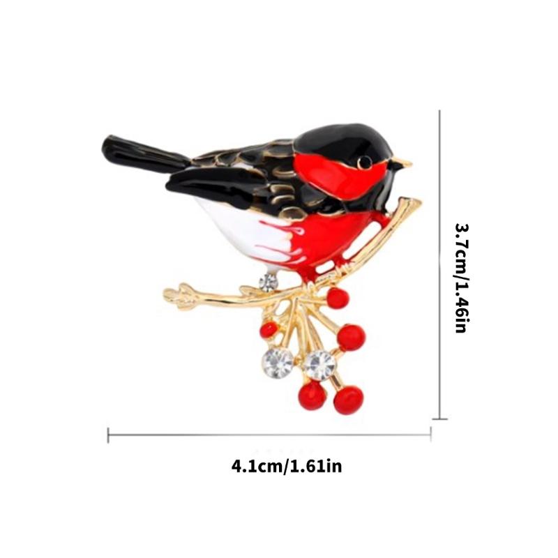 Elegant Sturdy Alloy Sparrow Brooch with Rhinestones Detailing Ornament for Fashionable Women and Special Occasions