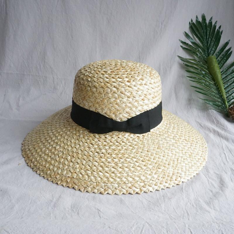 

Ins шикарная летняя пляжная кепка с широкими полями и узором ананаса бантом, пляжная женская кепка от солнца, женская праздничная шляпа для отдыха head size 57cm