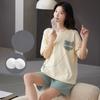 Pajamas Women's Summer with Cushions, Sweet and Cute Shorts, Can Be Worn Outside The Short-sleeved Cotton Suit Homewear