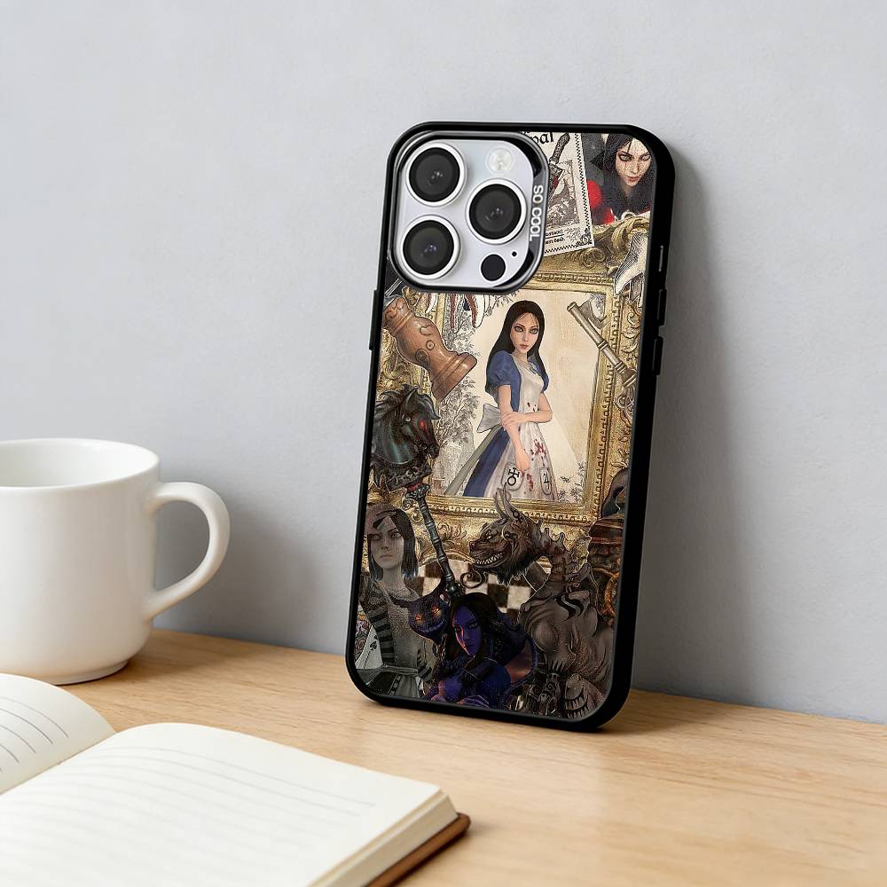 

Чехол для телефона Alice Madness Returns для iPhone 17,16,15,14,13,12,11 Plus,Pro Max,XS, Цветной Серебристый Чехол для телефона Funda Cover iPhone13