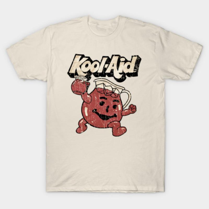 Винтажный Стиль - Футболка Kool Aid Man Новые Поступления Весна/Лето Обычный Крой Повседневная Уличная Одежда S разноцветный