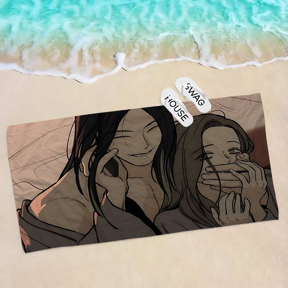 Tears On a Withered Flower Microfiber Printed Beach Towel Mountain Climbing Yoga Beach Swimming Running Absorbent Soft Towel
