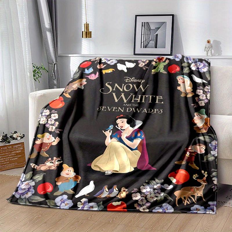 1pc, Snow White and the Seven Dwarfs Home Decor Blanket, Flannel Throw for Bedroom, Living Room, Travel, Camping