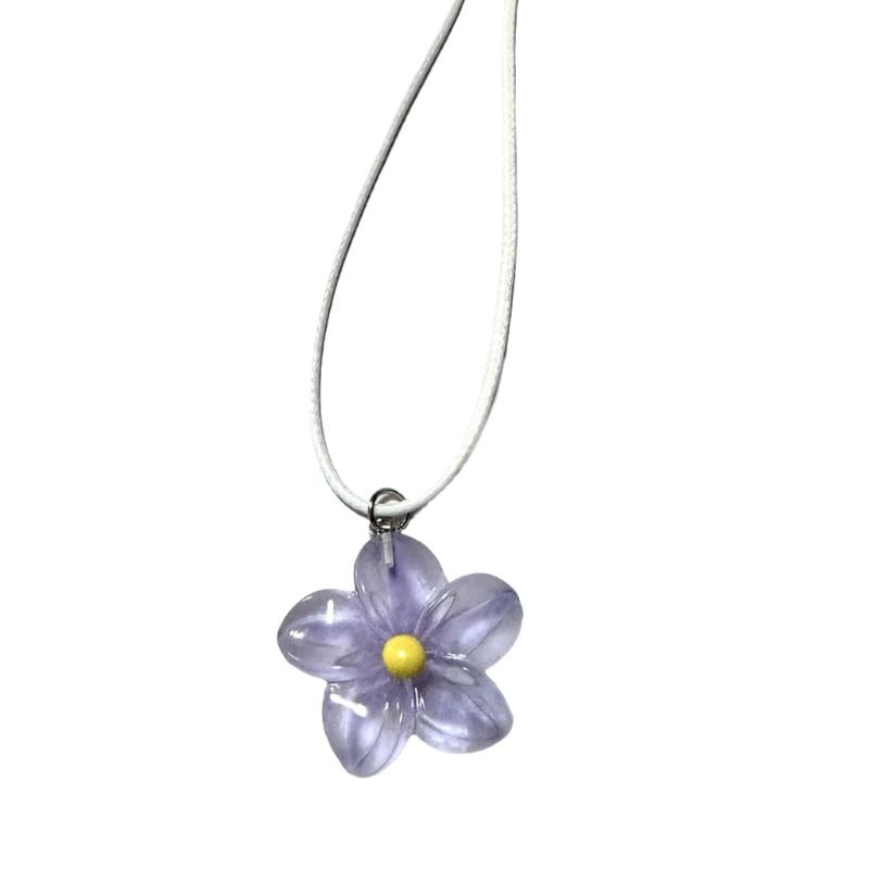 Leuchtende Eier Blumen Charm Halskette Farbwechselndes Design Künstlerischer Dopamin Schmuck Zubehör