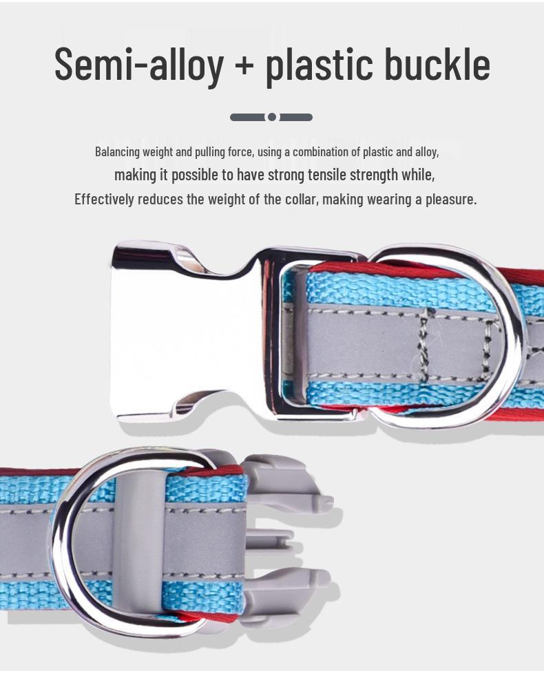 Adjustable Reflective Anti-Choke Dog Collar for Small & Medium Dogs