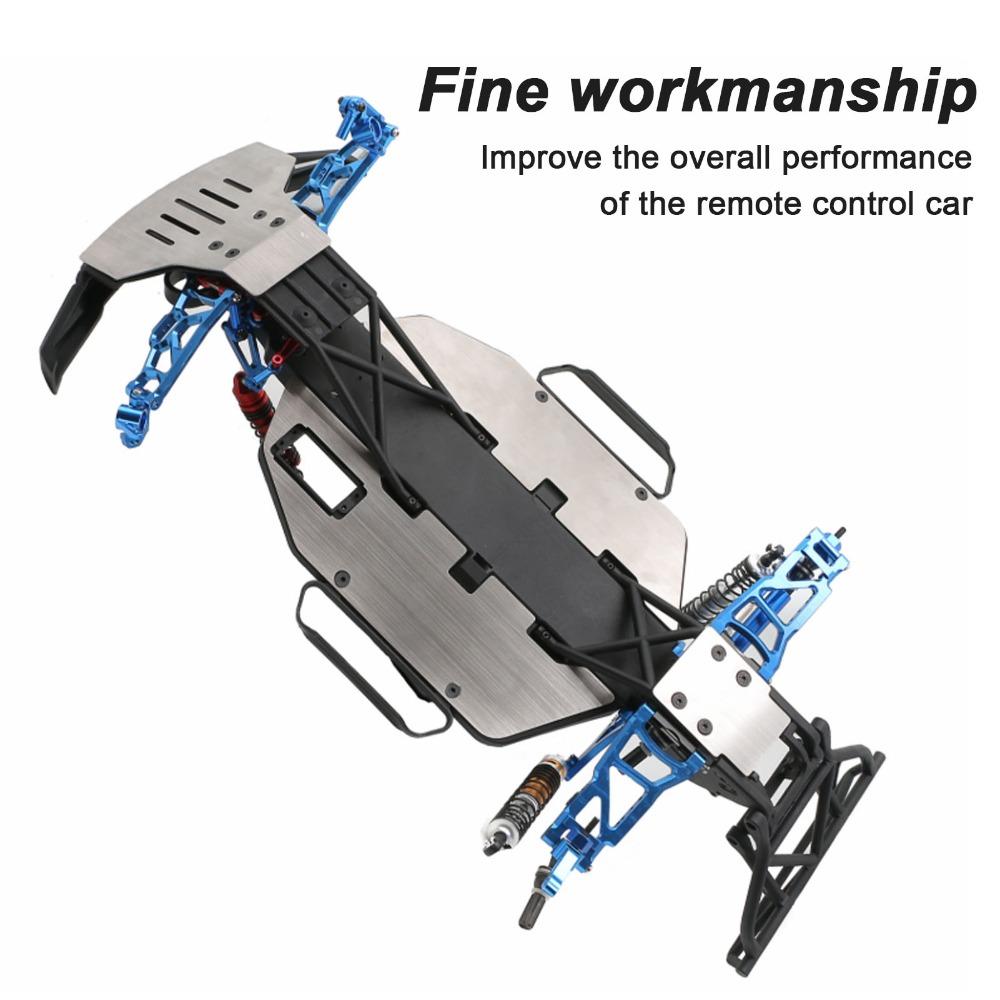 Stainless Steel Skid Plate Guard Chassis Armor for Traxxas 2WD 1/10 RC Car Upgrade Parts