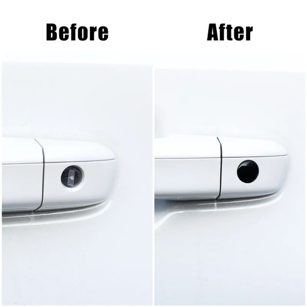 4pcs PVC Car Lock Keyhole Stickers Self-adhesive Car Door Lock Keyhole Protector Car Door