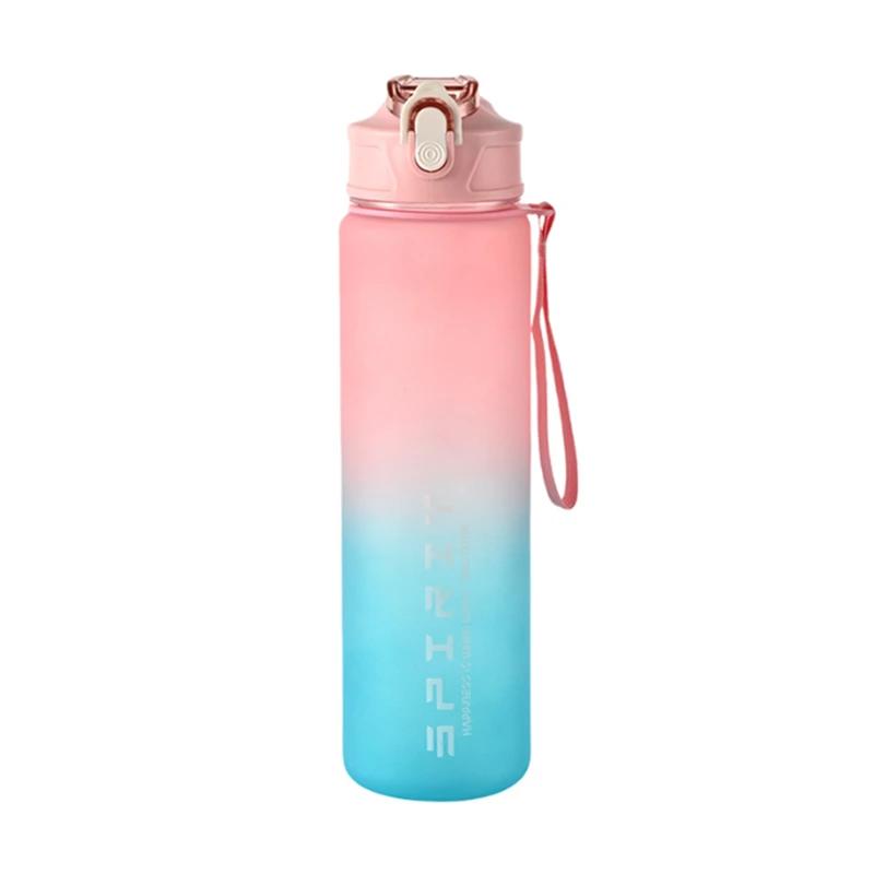 800ml Sports Water Bottle Leakproof Portable Plastic Water Cup for Gym Travel Outdoor Drinking Bottle 800ml