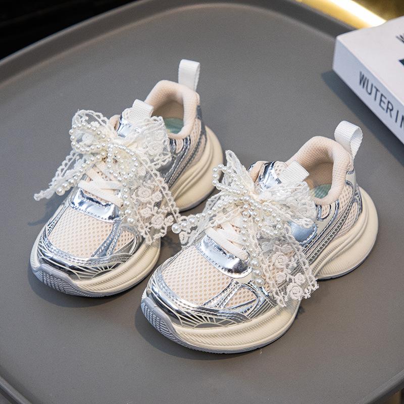 

Children s 2025 spring new shoes girls cute pearl butterfly dad shoes trendy sports casual shoes 32-37 yards whole box shot 48 pairs