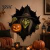 Decorative Decals for Dormitory Halloween Break-in 3D Wall Decals Illusion Effect Spooky Breaking Through Stickers Party Sticker Horror Ghost Witch