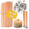 Handgefertigte Sojawachskerze Holzdocht DIY Aromatherapiekerze Einwegdocht Paraffinwachskerze Bastelanleitung