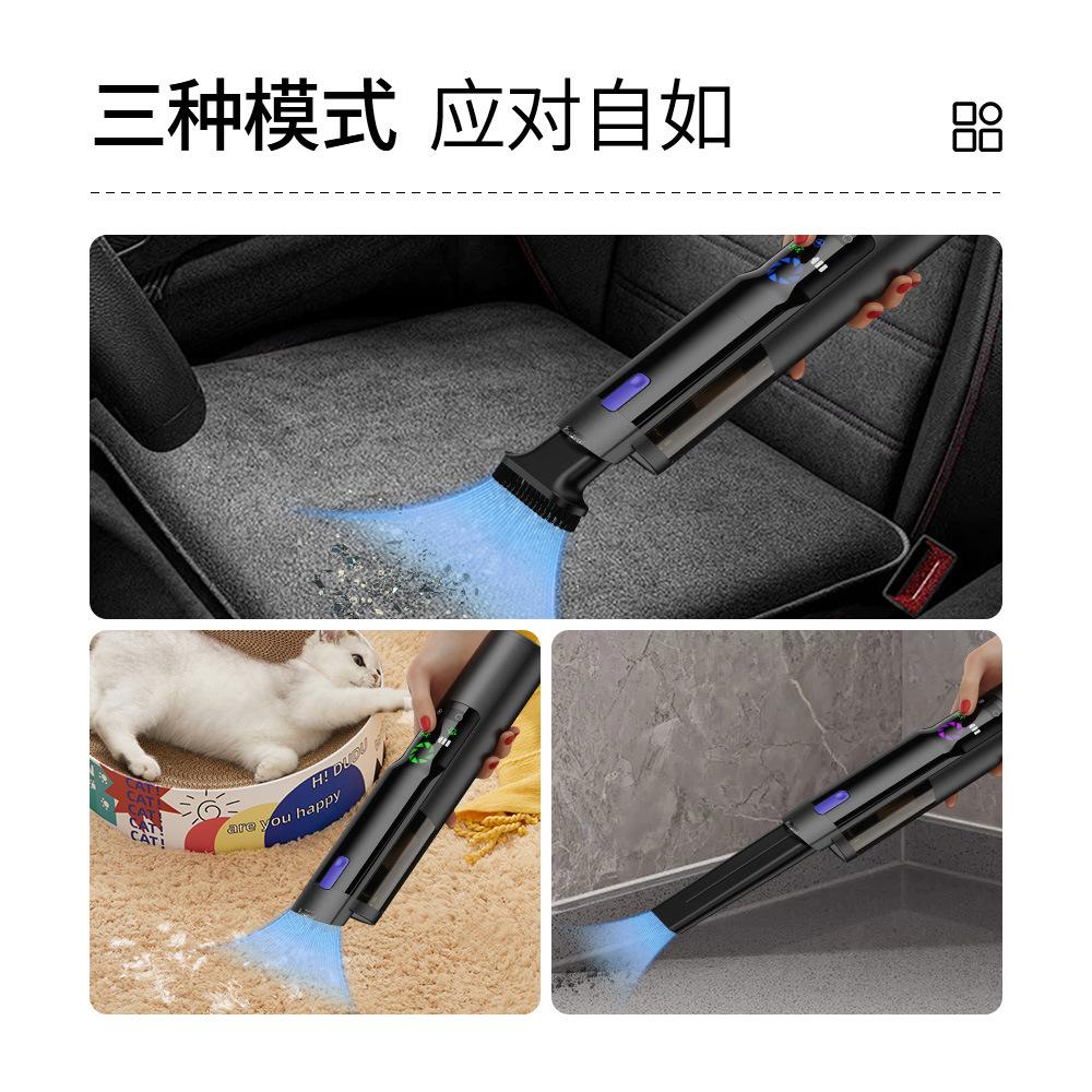 2026 New Wireless Car Vacuum Cleaner High Suction Car Home Pet Three-use Light Dust Display Handhel Suction and Blowing Machine