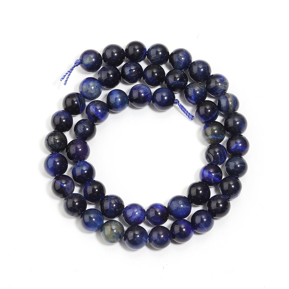 4 6 8 10 12mm Natural Stone Lapis Lazuli Tiger Eye Beads Round Loose Beads For Jewelry Making DIY Bracelets Necklace Accessories