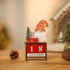 New Christmas Faceless Old Man Calendar Ornament, Wooden DIY Advent Calendar with Santa Claus Decoration