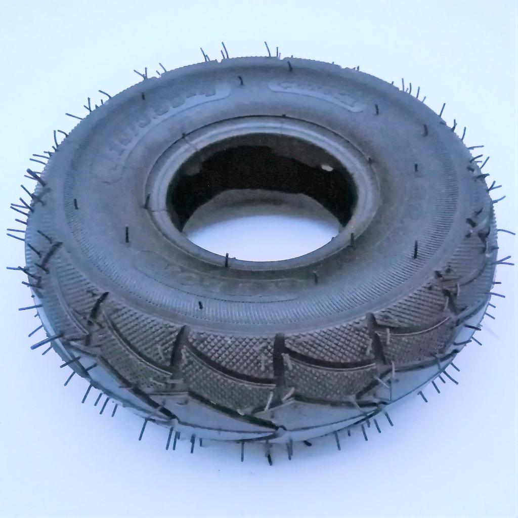 350-4 Universal Wheel: 6-Layer Rubber Caster Tire with Snake Skin Pattern, Inflatable Outer Tire.