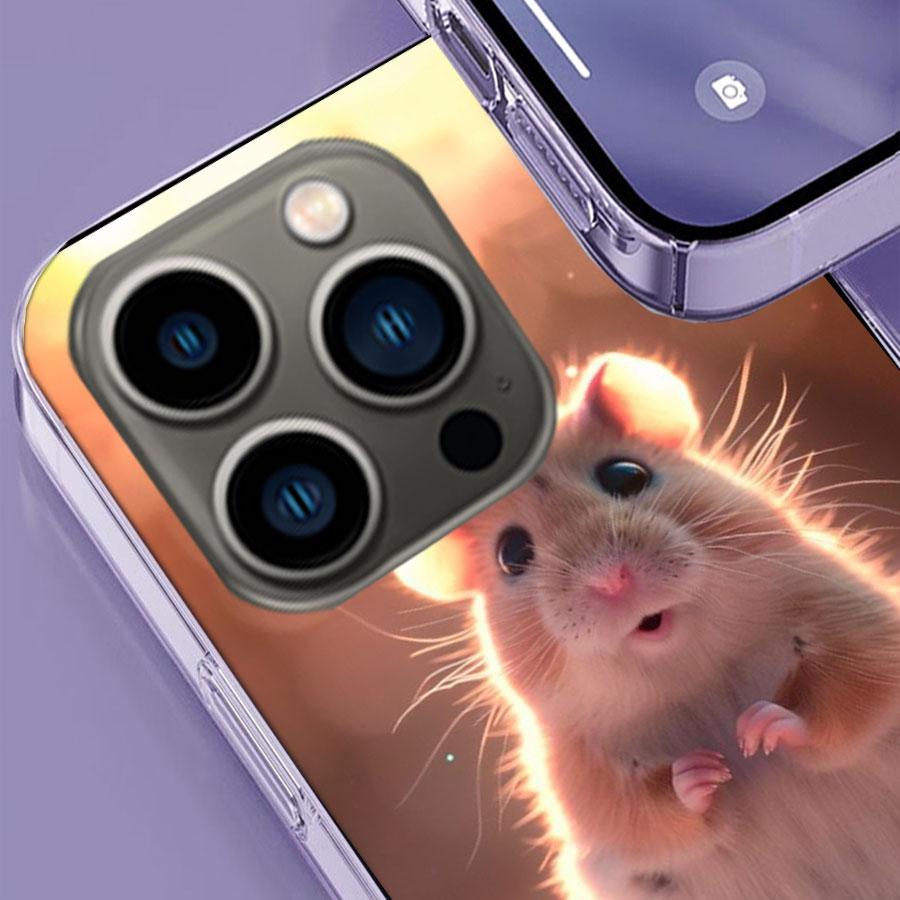 Cute Hamster Phone Case For Iphone 17 Air 15 Pro 14 Plus 16 Pro Max 12 13 Mini 11 16E X XS Cover Cute Fundas