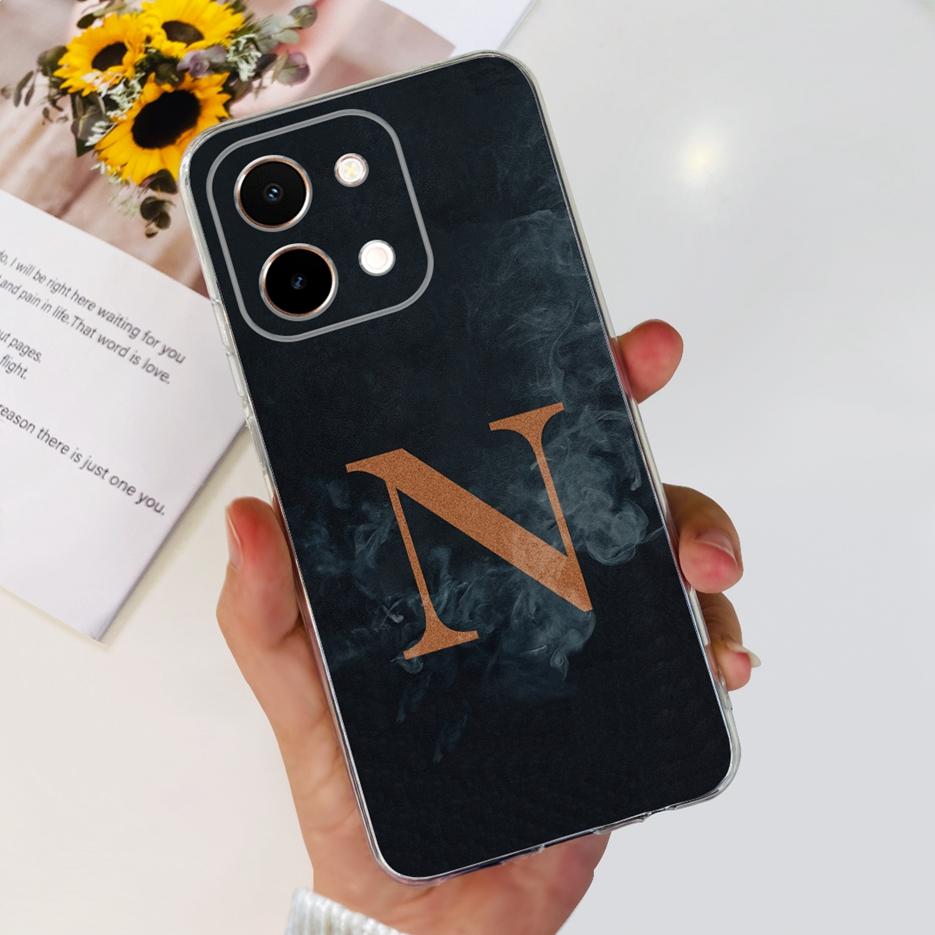 For Vivo Y28 4G Case V2352 New Letters Cover Clear Silicone Soft TPU Phone Case For Vivo Y28 Y 28 VivoY28 4G Fundas 6.68‘’ Shell