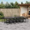 VidaXL 13-piece Garden Dining Set Black Braided Resin, Outdoor Dining Set, Garden Dining Furniture, 3295052