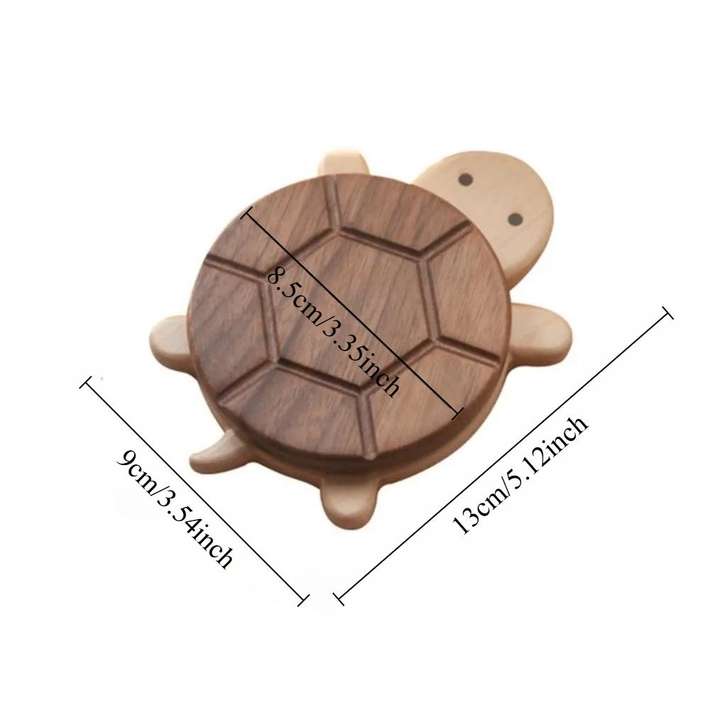 Wooden Turtle Shape Heat Insulation Pad Tea Cups Mugs Table Protection Coaster Decorative Hot Drink Mat Kitchen Dining Accessory