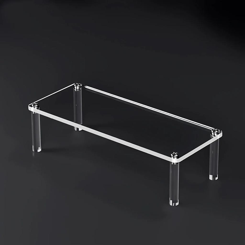 1pc Versatile Acrylic Ladder Display Stand - Transparent, Elegant for Anime Models, Cosmetics, & More - Ideal for Retail